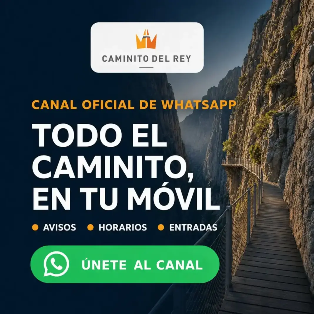 La Diputación de Málaga habilita un canal de WhatsApp para informar sobre el Caminito del Rey