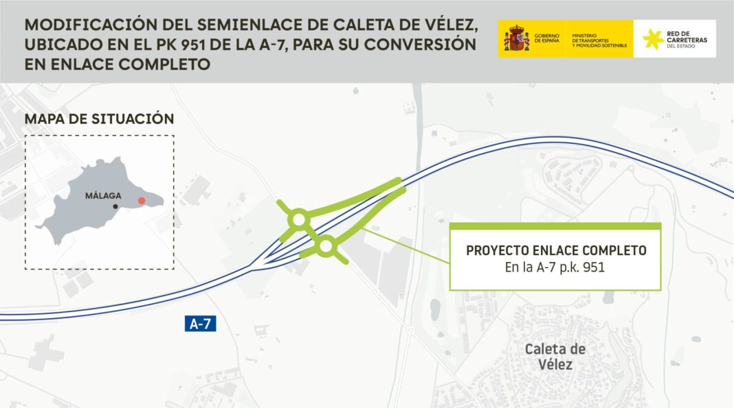 El enlace de Caleta de Vélez en la A-7 gana dos ramales y dos glorietas con el proyecto aprobado